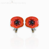 August Poppy - Clip-On Earrings